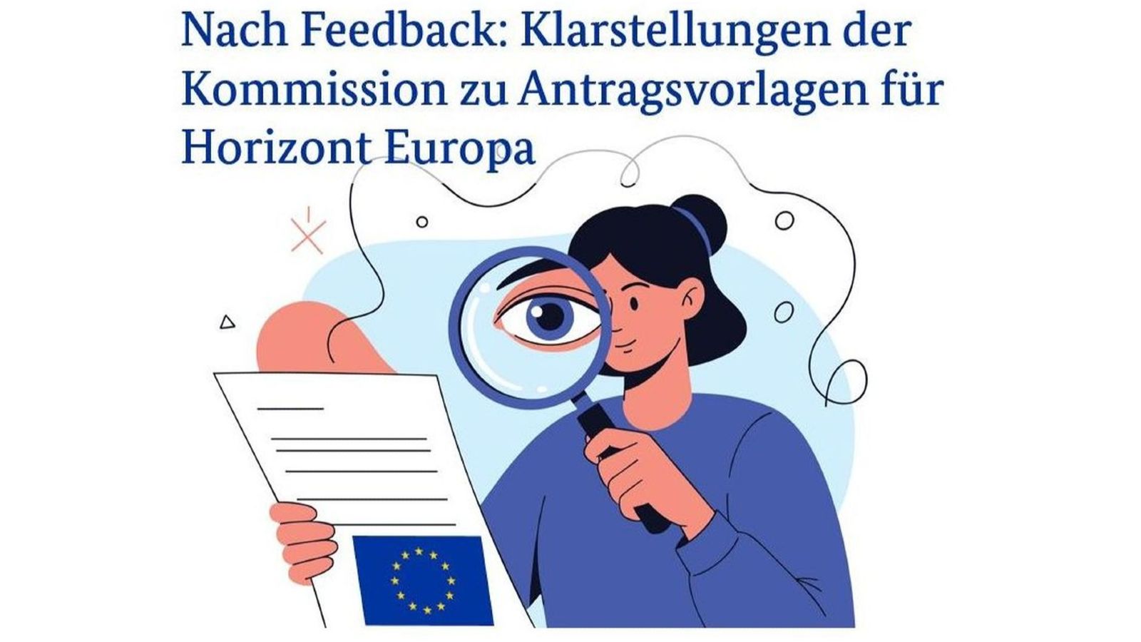 Das Bild zeigt eine Person die mit einer Lupe auf ein Dokument schaut.